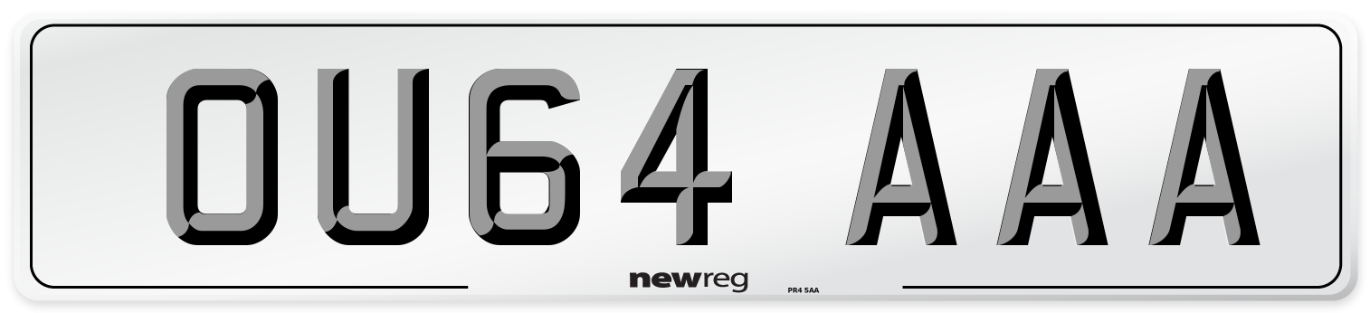 OU64 AAA Number Plate from New Reg